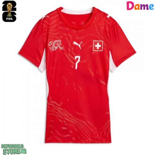 Schweiz Breel Embolo #7 Replika Hjemmebanetrøje Dame VM 2026 Kortærmet